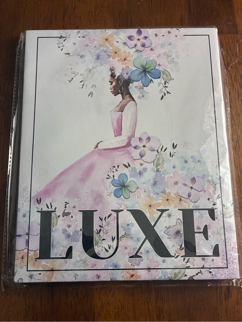 Luxe Watercolor Floral Portrait Wall Art - Pink, Blue, Purple